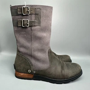 Stivali Sorel Major donna 10 pelle marrone metà polpaccio fibbia pull-on scarpe casual - Foto 1 di 9