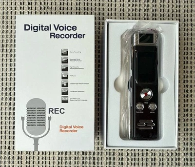 NEW Professional Digital Voice Recorder 16GB Black Lectures Meetings Interviews - Image 1 of 4