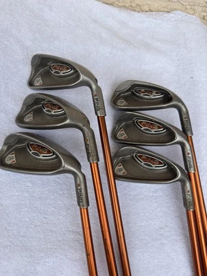 Ping G10 Iron Set 5,6,8,9,PW+UW Orange Dot Regular Flex Steel Mens RH - Image 1 of 4
