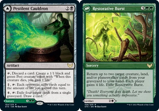 Pestilent Cauldron // Restorative Burst - Foil - Strixhaven: School of Mages #15 - Image 1 of 1