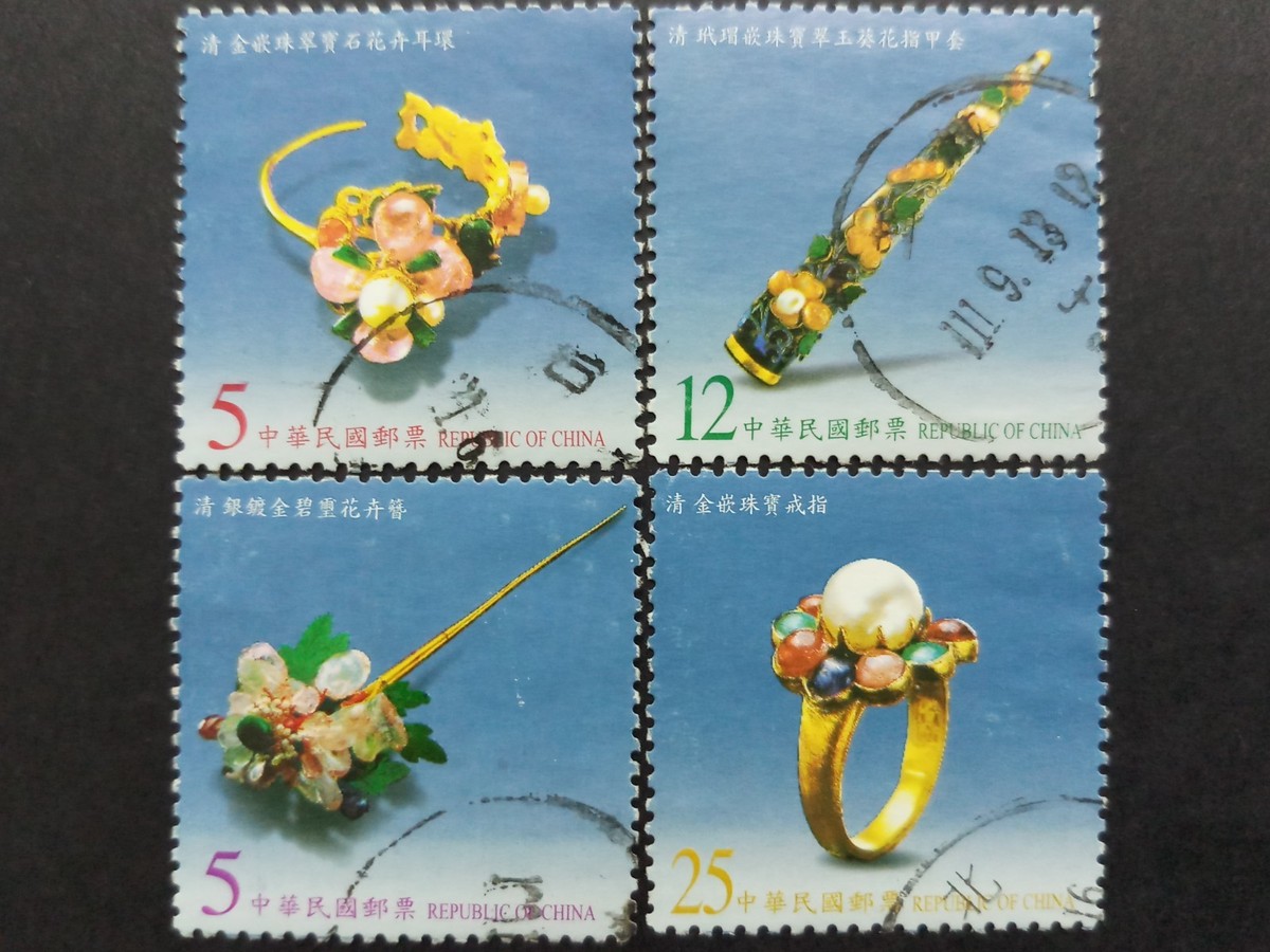 25665 中国切手 中華民国郵票 蒙中人物 4種完 モンゴル チンギスハン