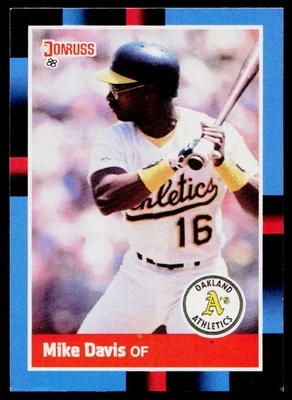 1988 Donruss Mike Davis #281 Oakland Athletics - Image 1 of 2