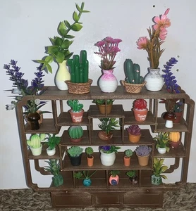 Soporte para plantas para casa de muñecas Barbie para jugar o dioramas - Imagen 1 de 5