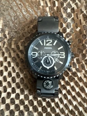 Reloj para hombre Fossil JR1252 Big Face cronógrafo acero oscuro con brújula  Foto 1 de 4