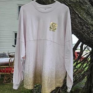 Maglione maglia spirito rosa champagne e oro Walt Disney World 50° anniversario taglia XL - Foto 1 di 13