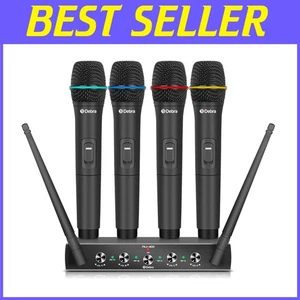 Durable UHF 4-Channel Wireless Mic System - Perfect for Church and Family Events - Picture 1 of 15