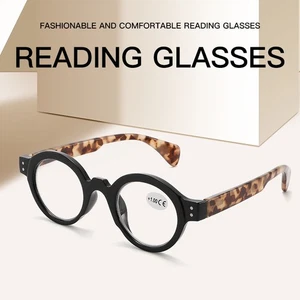 Retro runde Lesebrille Blaulicht blockierende Alterssichtigkeit Brille +1,00 ~ +4,00 - Bild 1 von 25
