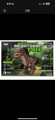 Disfraz de Halloween DIVERTIDO Flatables Inflable T. Rex Adulto Disfraz de Lujo, Talla Única Foto 1 de 4