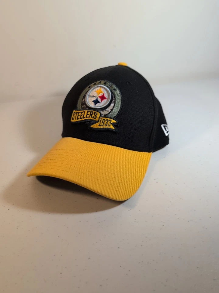 Pittsburgh Steelers NFL New Era 39THIRTY Saludo al Servicio Sombrero Flexible Talla M/L Foto 1 de 4