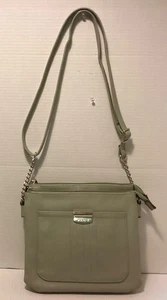 Rosetti Sage Green Crossbody Purse Faux Leather ,zip pockets adjustable strap - Picture 1 of 5