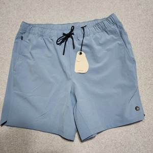 Neu prAna Discovery Trailshorts Laufen leicht Herren mittelblau 7" Schrittlänge - Bild 1 von 11