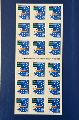 US Scott # 2803 - MNH 1993 29c Never Folded Booklet of 18 "Snowman" - Image 1 of 2