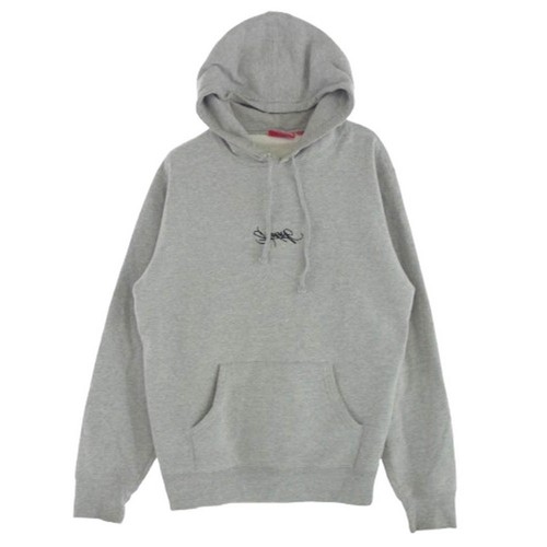 Felpa con cappuccio Supreme 19ss Tag Logo grigio M usata LIFE 0