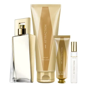 AVON Attraction für Sie SET Parfüm + Körperlotion + Taschenspray + Handcreme - Bild 1 von 1