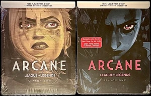 ARCANE LEAGUE OF LEGENDS SEASON ONE AND TWO 4K UHD BLU-RAY STEELBOOKS  *SEALED* - Picture 1 of 19