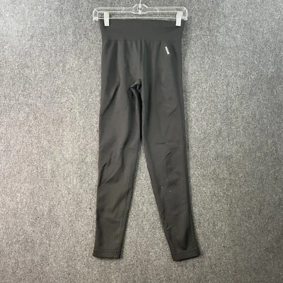 Gymshark无缝打底裤女式超小号黑色运动锻炼 — 第 1/4 张图片