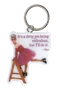 Diseño Sublime, Trabajo Sucio Orgullo Gay LGBT Rosa Glam! Llavero troquelado - Imagen 1 de 1