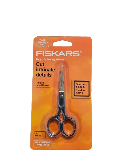 Fiskars Forged Embroidery Scissors 4 inch, Sharp Pointed Tip, Hardened Steel - Image 1 of 1