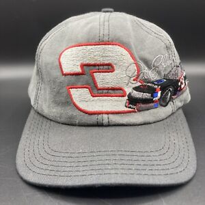 Vintage Dale Earnhardt Hat Cap Nascar #3 Goodwrench Gray Snapback With Pin!