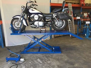MOTORCYCLE BIKE LIFT BENCH, 680KG RATED AIR/HYD SUIT LARGE BIKES,2200mm (MB6005) - Picture 1 of 10