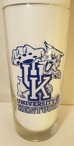 University of Kentucky 16 Ounce Glass Tumbler Vintage Double Kwik Collectible Cover