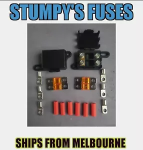 2 X Twin Midi Fuse Holders suits - Dual Battery 4x4 Install inc 4 X 30 Amp fuses - Picture 1 of 3
