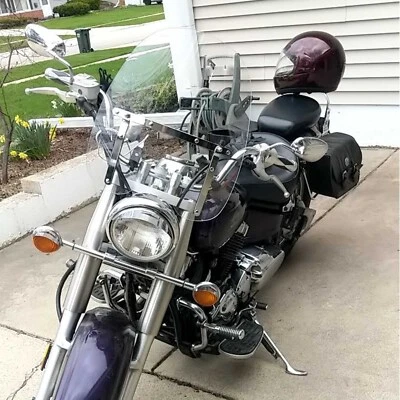 Parabrisas transparente de moto de 18"x16" para Yamaha V Star 1300 XVS1300A Foto 1 de 4