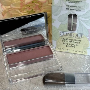 Clinique Blushing Blush Powder Blush - 115 Smoldering Plum - Full Size NIB Free - Picture 1 of 1