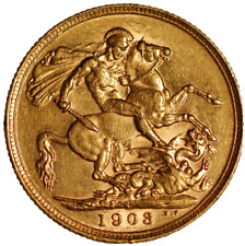 Australia Gold Sovereign 1908 S Sydney Edward VII KM# 15