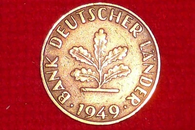 1949 F Germany 10 Pfennig XF++ German Federal Republic  - Image 1 of 4