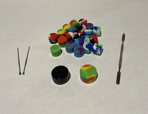 25pcs Combo Pack- Silicone Container Jar Non-Stick Mixed colors Lot- Ships Free! - Picture 1 of 3