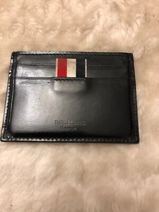 Thom Browne Kartenetui Schwarzwal bestickt Leder Kartenetui - Bild 1 von 4