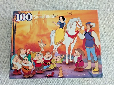Vintage Disney Snow White & The Seven Dwarfs 100 Piece Puzzle Golden 5466-14 NEW - Image 1 of 4