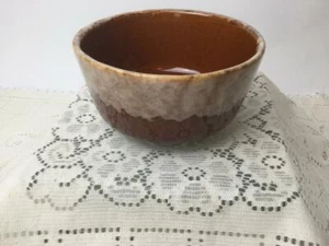 VINTAGE USA ceramica fioriera a goccia marrone # 1106 ciotola - Foto 1 di 7