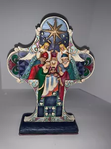Targa croce presepe JIM SHORE Heartwood Creek ENESCO "ECCO IL SALVATORE" - Foto 1 di 12