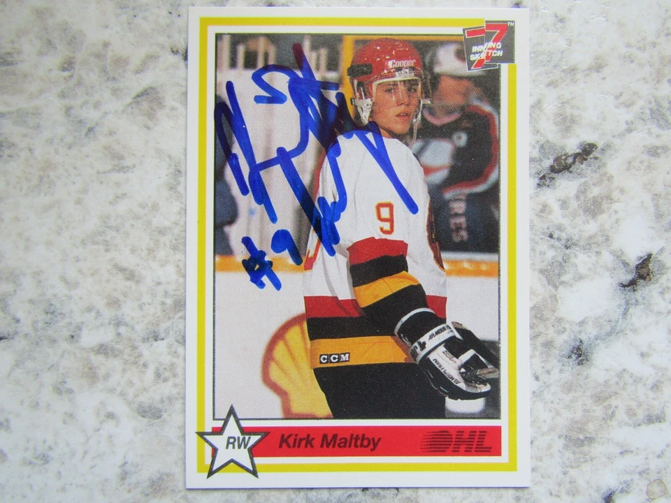 Owen Sound Platers Kirk Maltby Signed Autographed 1991 OHL Card Mint - Image 1 of 1
