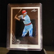 2015 Leaf 25th Baseball Clear Auto Carlton Fisk #CF1 Auto HOF