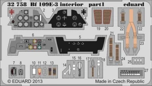 Kit détaillage intérieur pour Messerschmitt Bf 109E-3 1/32 Eduard 32758 - Photo 1/1