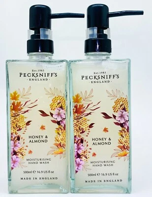 2 Pecksniff's England HONEY ALMOND Moisturizing Hand Wash Soap 16.9 oz Foto 1 de 3