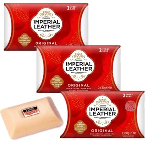3 x Jabón Barra Original Cuero Imperial 2 x 90g - Jabón Barra Marfil Clásico Original - Imagen 1 de 2