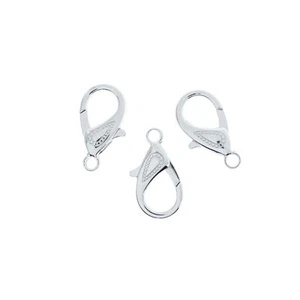 Silver Tone Lobster Clasps 30mm x 16mm - 25 Clasps - FF280 - Picture 1 of 3