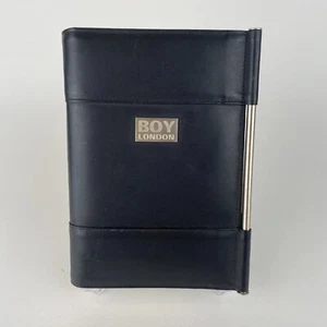 New Vintage 1992 BOY London Black Leather Filofax Personal Organiser Planner - Picture 1 of 20