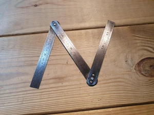 Vintage Chesterman 12" Folding Steel Measuring Rule No 892 Old Tools Engineering - Picture 1 of 7