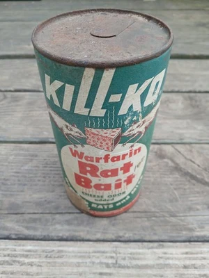 Vintage 1940s Kill-Ko Warfarin Rat Bait Poison Killer Can XXX "Cheese Odor" RARE - Image 1 of 4