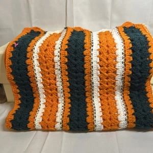 Amish Handmade Crochet Lap Blanket 36” X 36” - Picture 1 of 3