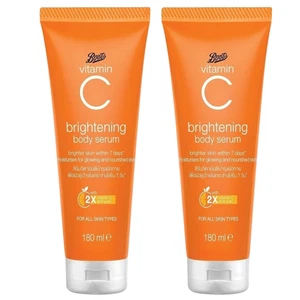 2x Stivali Vitamina C Siero Corpo Illuminante 180ml Crema Idratante Bagliore Pelle - Foto 1 di 4