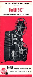 1950s DeJur 8mm Projection ORIGINAL Vintage Manual Long Island New York - Picture 1 of 4