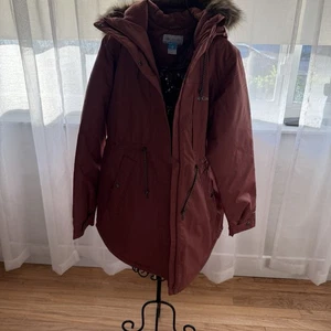 Columbia Suttle Mountain Mid Insulated Jacket Hooded Rust Red Damen Gr. M - Bild 1 von 10