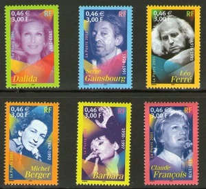 BRIEFMARKENSERIE 3391-3396 NEU XX LUXUS - KÜNSTLER DES FRANZÖSISCHEN LIEDESS - Bild 1 von 1
