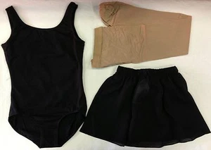 Calzas negras Bloch CL5405 para niñas INT (6x-7) tanque leotardo patas bronceadas - Imagen 1 de 1